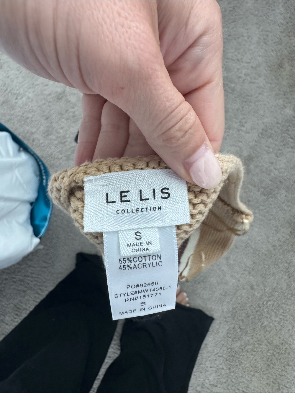 Le Lis Striped Crochet Halter Top in Beige, Cream, Brown & Black - Picture 3 of 3
